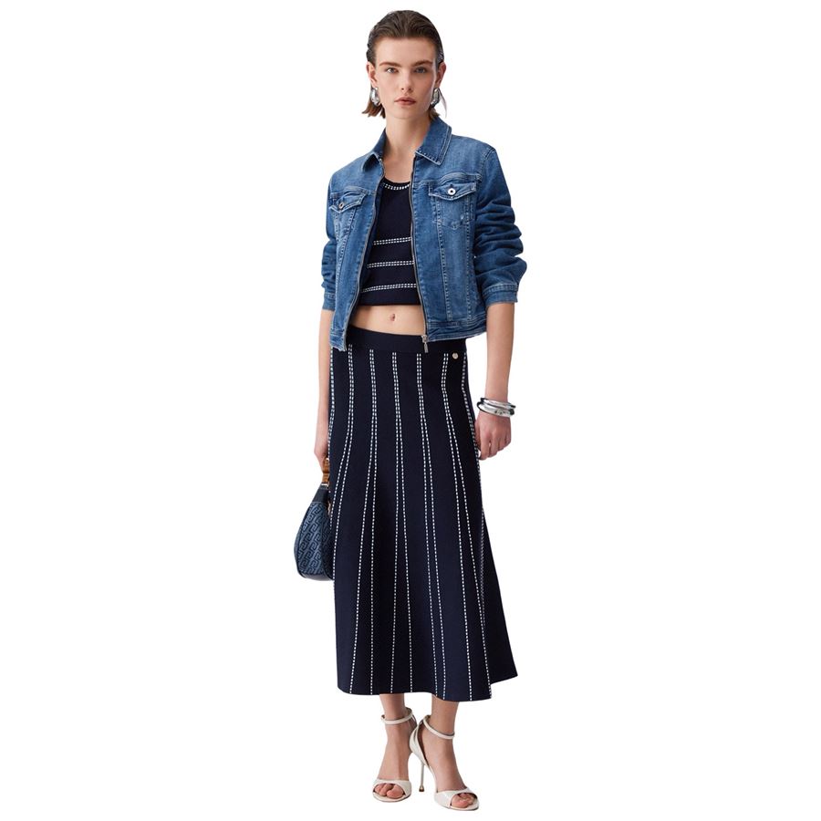 Gonna midi in maglia da donna Liu Jo | WA6148MA81RL9057
